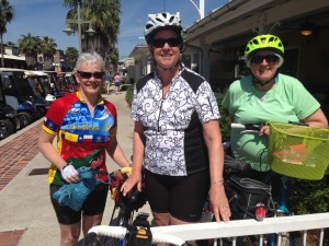 With Nancy Innes and Barbara Kautz, enjoying the sunshine