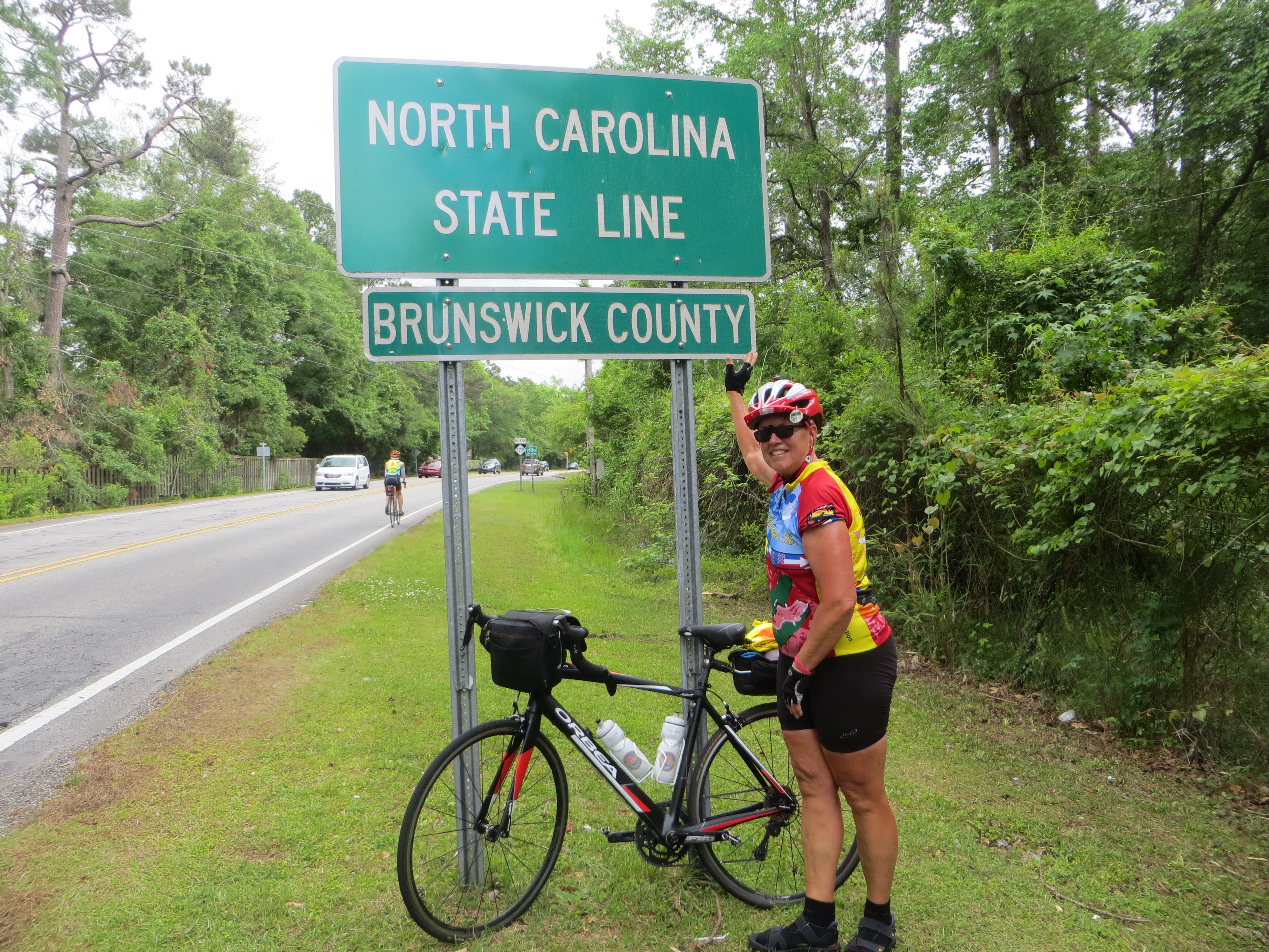 Nice to have a state line sign, unlike South Carolina.