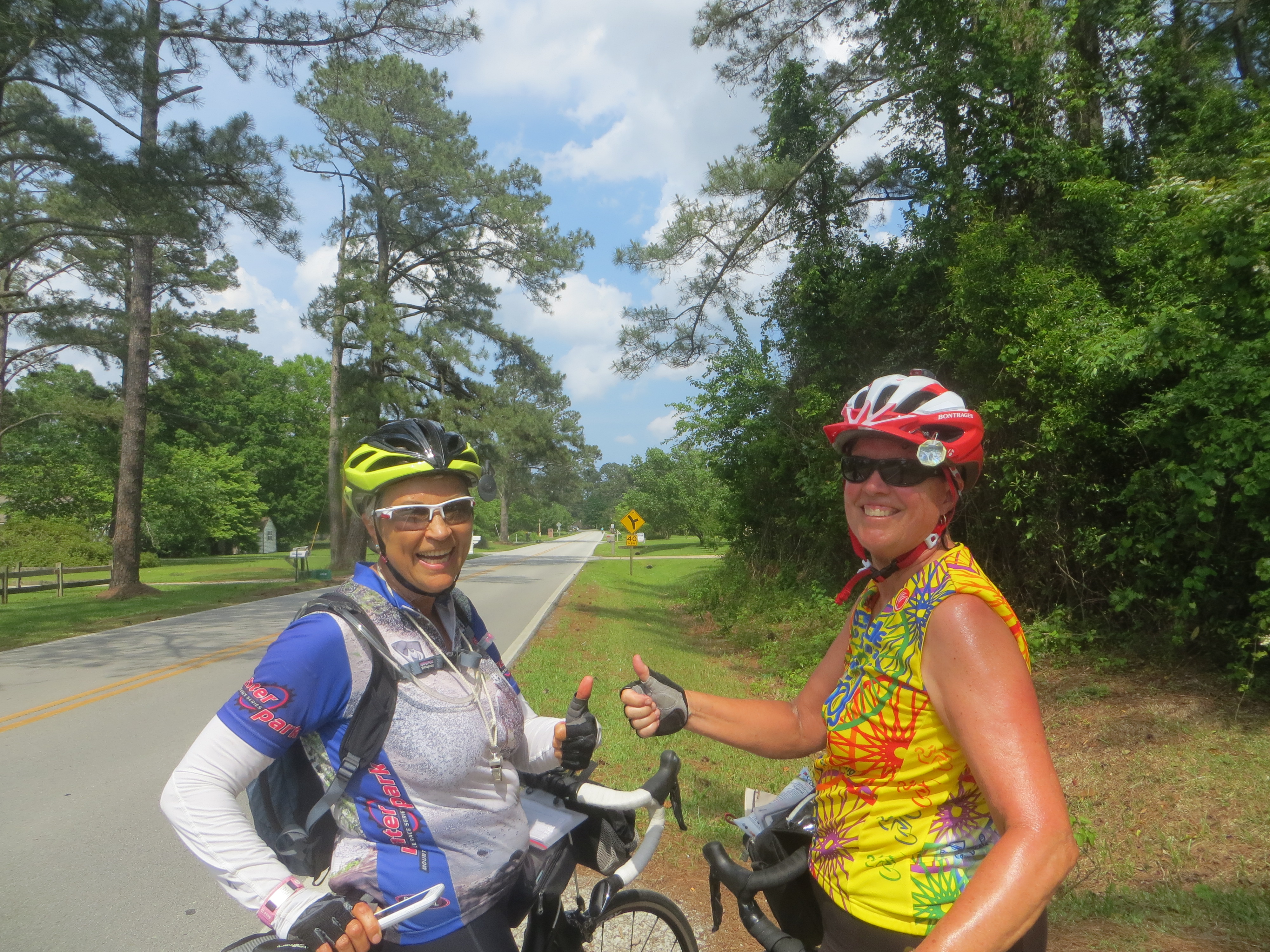 Gail and I pedaled together all day - a great partner!